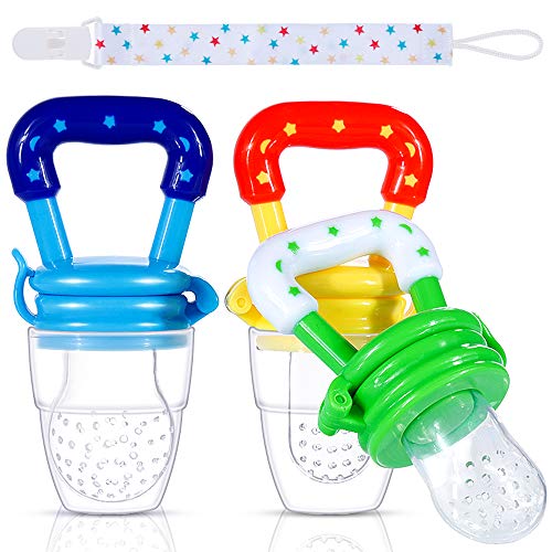 Faburo 3 Piezas Chupete Fruta,Baby Feeder Pacifiers de 3 Tamaños Diferentes con uno Clip para Chupete Faburo 3 Piezas Chupete Fruta,Baby Feeder Pacifiers de 3 Tamaños Diferentes con uno Clip para Chupete