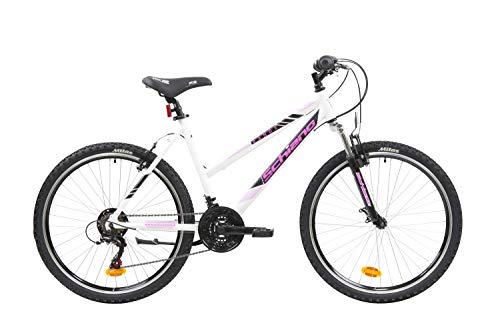 F.lli Schiano Range Bicicleta Montaña, Women's, Blanco-Rosa, 26''