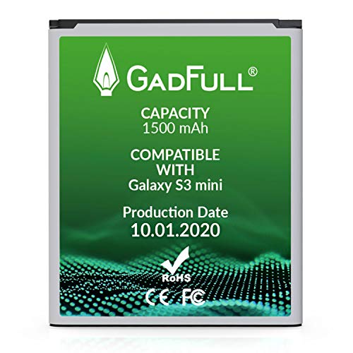 GadFull Batería de reemplazo para Samsung Galaxy S3 Mini | 2020 Fecha de producción| Corresponde al Original EB-F1M7FLU| Compatible con Galaxy Ace 2 i8160| S3 Mini i8190| Galaxy S Duos S7562 GadFull Batería de reemplazo para Samsung Galaxy S3 Mini | 2020 Fecha de producción| Corresponde al Original EB-F1M7FLU| Compatible con Galaxy Ace 2 i8160| S3 Mini i8190| Galaxy S Duos S7562
