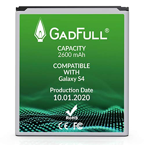 GadFull Batería de reemplazo para Samsung Galaxy S4 | 2020 Fecha de producción | Corresponde al Original EB-B600BE | Compatible con Galaxy S4 i9500 | LTE i9505 batería de Repuesto GadFull Batería de reemplazo para Samsung Galaxy S4 | 2020 Fecha de producción | Corresponde al Original EB-B600BE | Compatible con Galaxy S4 i9500 | LTE i9505 batería de Repuesto