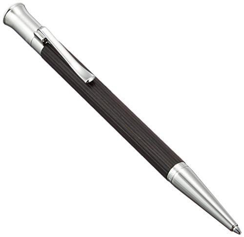Graf von Faber-Castell Classic Platinum Plated – Bolígrafo, color negro, color Grenadilla bolígrafo de punta redonda