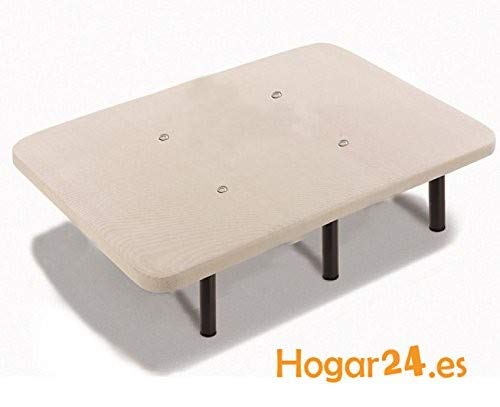 HOGAR24 Base TAPIZADA + 6 Patas DE Metal con Tejido 3D Y VÁLVULAS DE TRANSPIRACIÓN-105x190cm-PATAS 26CM