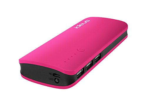 Ideus PBRU10000FU - Batería Externa con Micro USB de 10000 mAh, Color Rosa