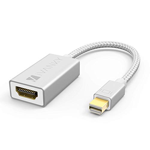 iVANKY Adaptador Mini DisplayPort a HDMI (Cabezales de Aluminio, Conexión Fácil) Adaptador Thunderbolt a HDMI Compatible con Microsoft Surface Pro, Lenovo y Otro Dispositivo con Puerto Mini DP, Blanco iVANKY Adaptador Mini DisplayPort a HDMI (Cabezales de Aluminio, Conexión Fácil) Adaptador Thunderbolt a HDMI Compatible con Microsoft Surface Pro, Lenovo y Otro Dispositivo con Puerto Mini DP, Blanco