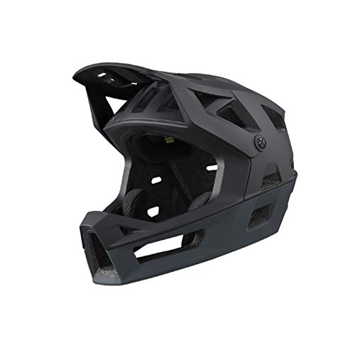 IXS Trigger FF - Casco Integral de Bicicleta de montaña para Adulto, Unisex, Color Negro, Talla L (58 – 62 cm)
