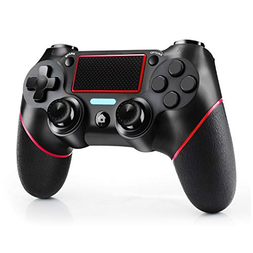 JAMSWALL Mando PS4 Inalambrico, Controlador inalámbrico, con Vibración Doble/Turbo/ Puerto de Audio Remoto Compatible con Playstation 4/PS4 Slim/Pro and PC