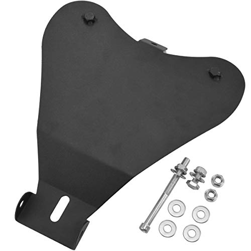 KATUR Asiento de la Motocicleta Placa Base Placa Base Bandeja Base Acero Resistente Acero Negro para Harley Sporster 883 1200 Chopper Bobber (Placa Base con Kit de Resorte Negro)