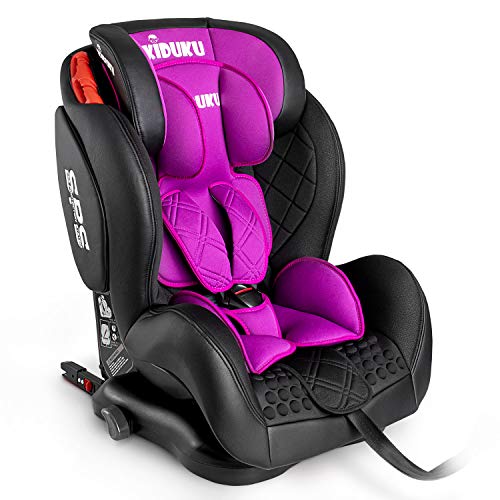 KIDUKU® Silla de Coche con ISOFIX | Cuero Ecológico | Grupos 1/2/3 | 9 kg – 36 kg, aprox. desde 1 a 12 años | Crece con el Niño | Inclinable | Homologada por Normativa ECE R44/04 (Púrpura) KIDUKU® Silla de Coche con ISOFIX | Cuero Ecológico | Grupos 1/2/3 | 9 kg – 36 kg, aprox. desde 1 a 12 años | Crece con el Niño | Inclinable | Homologada por Normativa ECE R44/04 (Púrpura)