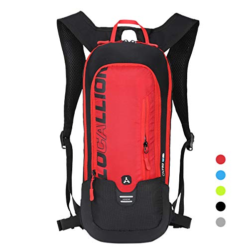 Local Lion 6L Mochilas de Hidratacion Ciclismo al Aire Libre de Unisex Multifuncional Impermeable de Poliester para Viaje Rojo