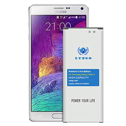 LTZGO Batería Compatible con Samsung Galaxy Note 4, 3280 mAh Batería de Alta Capacidad Reemplazo de Ion de Litio Compatible con Samsung Note 4 batería