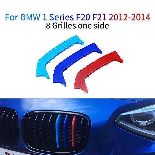 M-Colore Franjas Decorativas para Parrilla Delantera para 1 Series F20 F21 116i 118i 125i M135i 2012-2014 3 Piezas (8 Varillas)