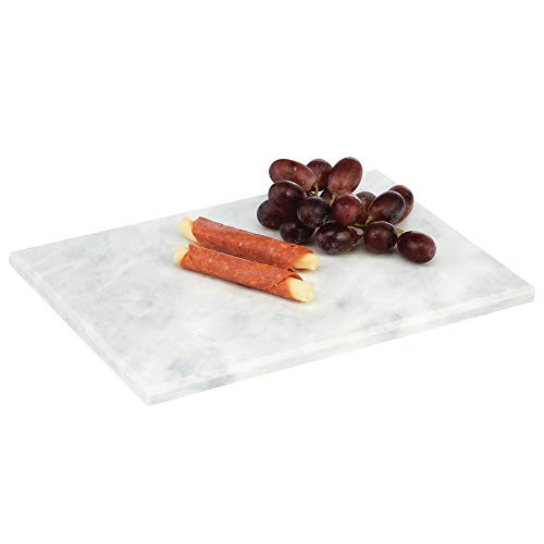mDesign Plato rectangular para servir – Base de mármol pequeña para cocina, comedor, baño o dormitorio – Bandeja para tartas, salchichas y queso o para el desayuno – gris mármol mDesign Plato rectangular para servir – Base de mármol pequeña para cocina, comedor, baño o dormitorio – Bandeja para tartas, salchichas y queso o para el desayuno – gris mármol