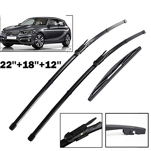 MISDH Juego de escobillas de limpiaparabrisas traseras Delanteras, para BMW Serie 1 F20 F21 114i 116i 118i 120i 125i M135i M140i 116d 118d 125d 2011-2019 2018 2017 MISDH Juego de escobillas de limpiaparabrisas traseras Delanteras, para BMW Serie 1 F20 F21 114i 116i 118i 120i 125i M135i M140i 116d 118d 125d 2011-2019 2018 2017