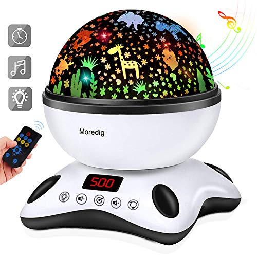 Moredig Lámpara Proyector Estrellas, 360° Rotación Músic Lampara con Temporizador led Pantalla y Control Remoto, 8 Modos Romántica luz de la Noche, Perfecto Regalo para Bebés (Negro) Moredig Lámpara Proyector Estrellas, 360° Rotación Músic Lampara con Temporizador led Pantalla y Control Remoto, 8 Modos Romántica luz de la Noche, Perfecto Regalo para Bebés (Negro)