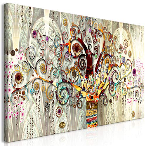 murando Cuadro en Lienzo Gustav Klimt 140x70 cm 1 Parte Impresión en Material Tejido no Tejido Impresión Artística Imagen Gráfica Decoracion de Pared Arbol Piedras Arte l-A-0033-b-a