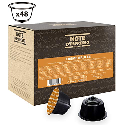 Note D'Espresso - Cápsulas de bebida de crème brûlée Exclusivamente Compatibles con cafeteras de cápsulas Nescafé* y Dolce Gusto* 12 g (caja de 48 unidades)
