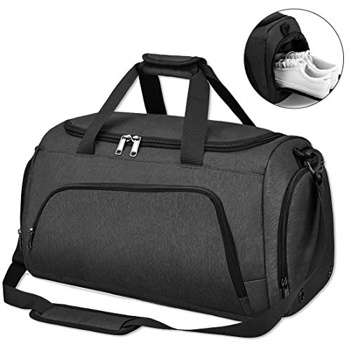 NUBILY Bolsa de Deporte Bolsa Gimnasio de Viaje con Compartimento para Zapatos Impermeable Bolsos Deportivos Mujer de Grande 40L para Hombre y Mujer Negro NUBILY Bolsa de Deporte Bolsa Gimnasio de Viaje con Compartimento para Zapatos Impermeable Bolsos Deportivos Mujer de Grande 40L para Hombre y Mujer Negro