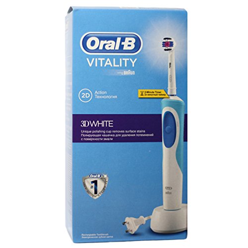 Oral-B Vitality White & Clean - Cepillo de dientes eléctrico con tecnología Braun