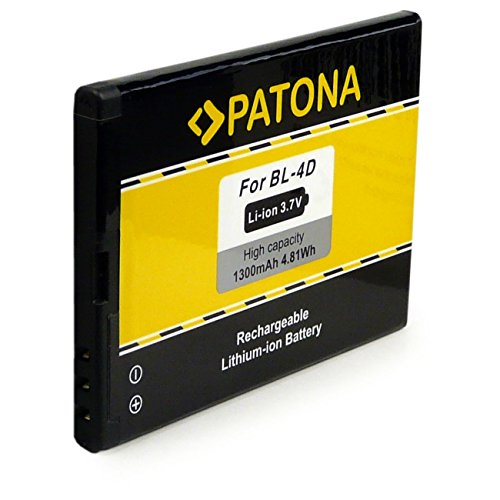 PATONA Bateria BL-4D 1300mAh Compatible con Nokia E5 E7 N8 N97 Mini 808 Pure View