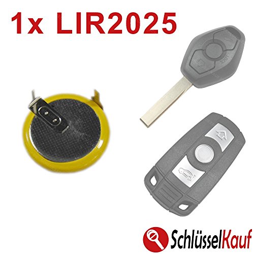 Pila recargable de sustitución LIR-2025 para llaves y mandos de BMW E60 E81 E91 E92 X5 Z4 E39 E46 E52 E90 compatible VL-2020