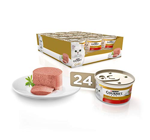 Purina Gourmet Gold Mousse comida para gatos con Buey 24 x 85 g