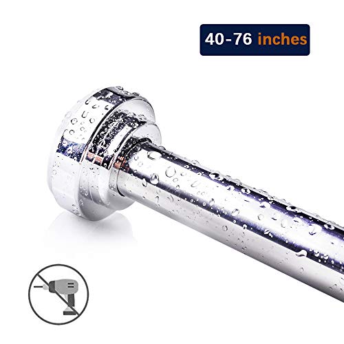 SACHUKOT Barra de cortina de ducha extensible 105-190 cm, antideslizante, nunca se oxida, barra de cortina de tensión, sin taladrar, acero inoxidable 304, nunca se derrumba, para baño, cocina, armario SACHUKOT Barra de cortina de ducha extensible 105-190 cm, antideslizante, nunca se oxida, barra de cortina de tensión, sin taladrar, acero inoxidable 304, nunca se derrumba, para baño, cocina, armario