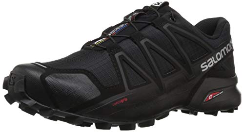 Salomon Speedcross 4, Zapatillas de Trail Running para Hombre, Negro (Black/Black/Black Metallic), 42 2/3 EU