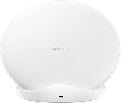 Samsung Wireless Charger Standing - Cargador inalámbrico compatible con el estándar QI, blanco