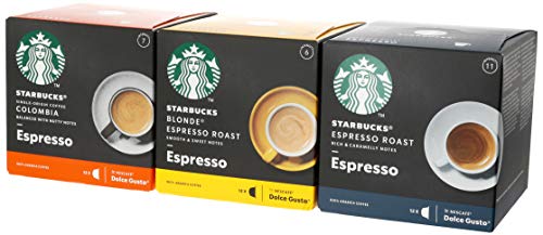 STARBUCKS By Nescafe Dolce Gusto Variety Pack Black Cup Coffee Pods, 6 X 12 Cápsulas