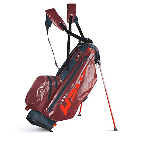 Sun Mountain H2NO Superlite Soporte Llevar Bolsa Golf Gunmetal/Granate/Inferno