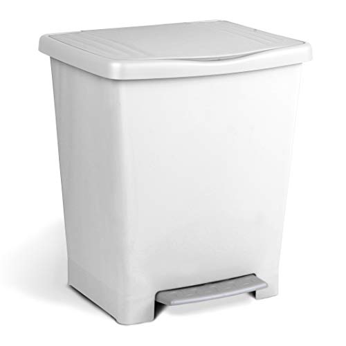 Tatay Millenium Cubo de Basura con Apertura a Pedal, 23 l de Capacidad, Plástico Polipropileno, Blanco, 33,5 x 30 x 39 cm Tatay Millenium Cubo de Basura con Apertura a Pedal, 23 l de Capacidad, Plástico Polipropileno, Blanco, 33,5 x 30 x 39 cm