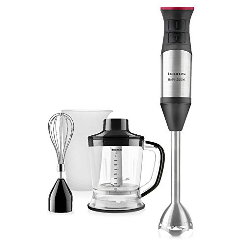 Taurus Bapi 1200 Plus Inox - Batidora de Mano, 1200 W, Bate y Pica Hiello, Agarre Ergonómico Taurus Bapi 1200 Plus Inox - Batidora de Mano, 1200 W, Bate y Pica Hiello, Agarre Ergonómico