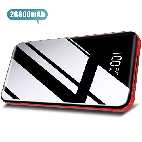 Todamay Batería Externa 26800mAh Power Bank con 3 Entradas y 2 Puertos USB Cargador Portátil Móvil Ultra Alta Capacidad con Pantalla LCD Digital para Smartphones Tabletas y Más Todamay Batería Externa 26800mAh Power Bank con 3 Entradas y 2 Puertos USB Cargador Portátil Móvil Ultra Alta Capacidad con Pantalla LCD Digital para Smartphones Tabletas y Más
