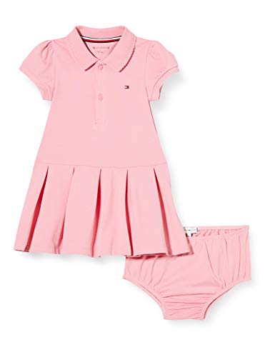 Tommy Hilfiger Baby Girl Polo Dress S/s Blusa, Rosa (Pink Tf4), Talla única (Talla del Fabricante: 80) para Bebés