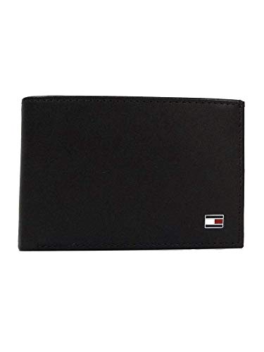 Tommy Hilfiger Eton Mini CC Flap & Coin Pocket, Cartera Hombre^Mujer, Black, OS Tommy Hilfiger Eton Mini CC Flap & Coin Pocket, Cartera Hombre^Mujer, Black, OS