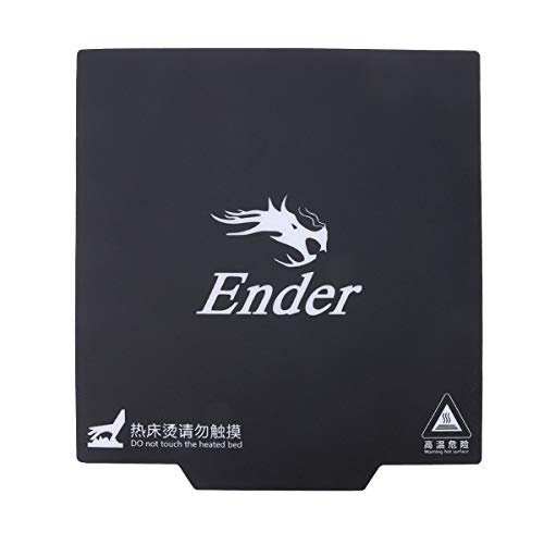 UKCOCO ENDER-3 Cinta de impresión magnética adhesiva Estampado adhesivo Superficie Flex Plate negro compilación cinta Creality i3 impresora 3D (235x235mm)