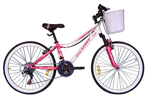 Umit Bicicleta 24 Pulgadas Diana, Partir de 9 años, con Cambio Shimano y Suspension Delantera, Unisex niños, Rosa/Blanca Umit Bicicleta 24 Pulgadas Diana, Partir de 9 años, con Cambio Shimano y Suspension Delantera, Unisex niños, Rosa/Blanca