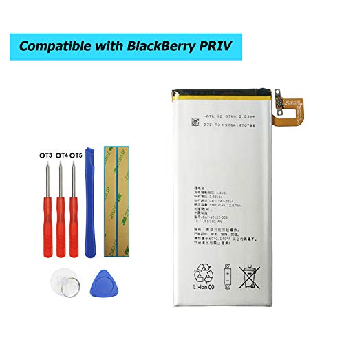 Upplus BAT-60122-003 - Batería de Repuesto para Blackberry PRIV STV-100 RHK211LW Venice (3360 mAh, 3,83 V, con Kit de Herramientas)