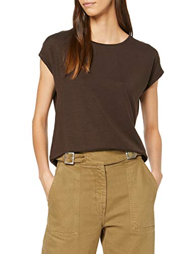 Vero Moda Vmava Plain SS Top Ga Noos Camiseta, Marrón (Coffee Bean Coffee Bean), 38 (Talla del Fabricante: Small) para Mujer