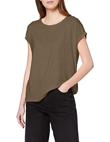 Vero Moda VMAVA Plain SS Top GA Noos Camiseta, Verde Oscuro, XL para Mujer