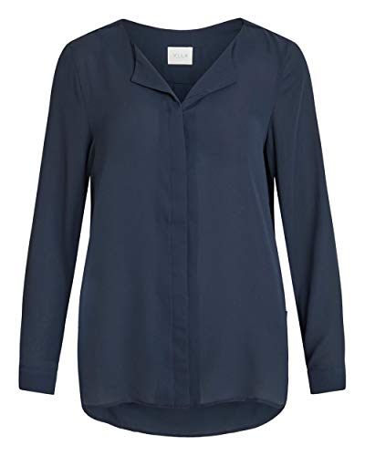 Vila Vilucy L/s Shirt-Noos Blusas, Mazarine Blue, M para Mujer
