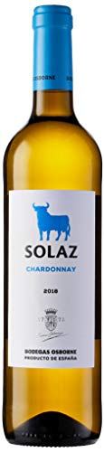 Vino blanco D.O. Tierra de Castilla Solaz Vino variedad uva 100% Chardonnay - 1 botella de 75 cl