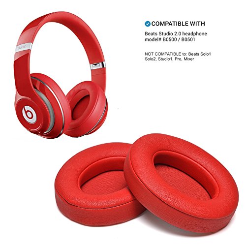WADEO Reemplazo de Almohadillas, 2 Piezas Cojín de Almohadillas de Espuma para Beats Studio 2.0 Wired/Wireless B0500 B0501 Auriculares y Beats Studio 3.0 WADEO Reemplazo de Almohadillas, 2 Piezas Cojín de Almohadillas de Espuma para Beats Studio 2.0 Wired/Wireless B0500 B0501 Auriculares y Beats Studio 3.0