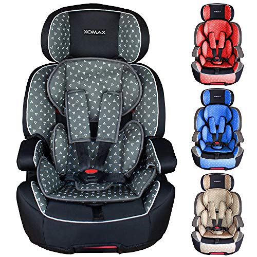 XOMAX XL-518 Silla de coche con ISOFIX I creciendo con usted I 9-36 kg, 1-12 años, grupo 1/2/3 I Arnés de 5 puntos y arnés de 3 puntos I Funda desmontable y lavable I ECE R44/04 I gris/negro XOMAX XL-518 Silla de coche con ISOFIX I creciendo con usted I 9-36 kg, 1-12 años, grupo 1/2/3 I Arnés de 5 puntos y arnés de 3 puntos I Funda desmontable y lavable I ECE R44/04 I gris/negro