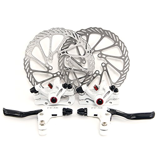 Yorbay Disco de Freno NV5 BD-09 160mm para Bicicleta Blanco con Kit de Tornillos (Blanco) reutilizable Yorbay Disco de Freno NV5 BD-09 160mm para Bicicleta Blanco con Kit de Tornillos (Blanco) reutilizable
