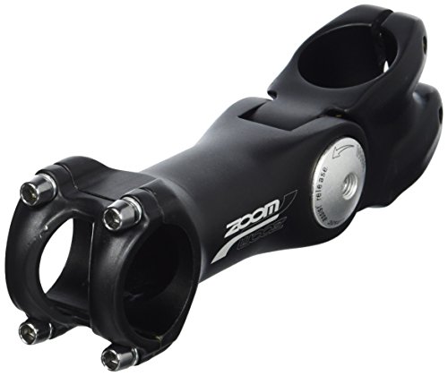 Zoom AAS125 Mango para Manillar de Bicicleta, Unisex, Negro/Plateado, Length a = 125 mm/b = 90 mm