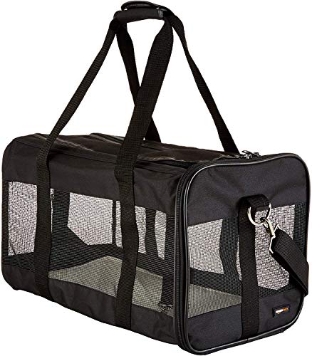 AmazonBasics - Trasportín negro con laterales flexibles - Grande AmazonBasics - Trasportín negro con laterales flexibles - Grande
