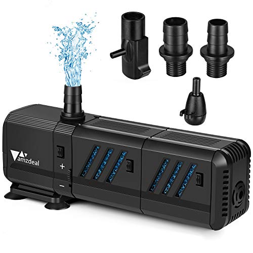 amzdeal Bomba Sumergible 1500L/H 15W con Filtro y 2 boquillas, Bomba de Agua 1.6M Ultra Silenciosa para Pecera Acuario Jardín Estanque Fuente amzdeal Bomba Sumergible 1500L/H 15W con Filtro y 2 boquillas, Bomba de Agua 1.6M Ultra Silenciosa para Pecera Acuario Jardín Estanque Fuente