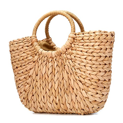 Bolsa de Playa de Verano,JOSEKO Mujer Bolso de Paja Bolsa de Hombro de Paja para Playa Viajar y Uso Diario Bolsa de Playa de Verano,JOSEKO Mujer Bolso de Paja Bolsa de Hombro de Paja para Playa Viajar y Uso Diario