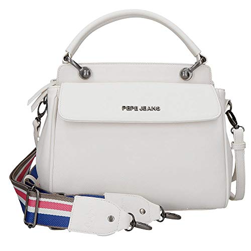 Bolso Pepe Jeans Eva con Solapa Blanco, Media Bolso Pepe Jeans Eva con Solapa Blanco, Media